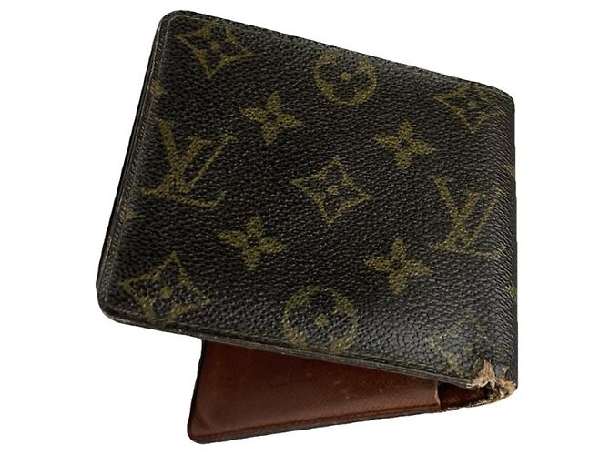 Borsa in pelle marrone Louis Vuitton Flore
