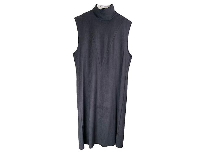 MM6 Anthrazit Baumwolle - Elasthan Kleid Anthrazitgrau