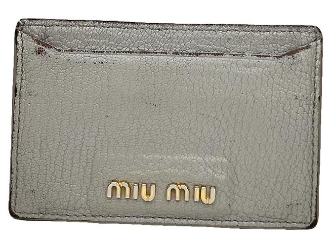 Miu Miu graue Lederhandtasche