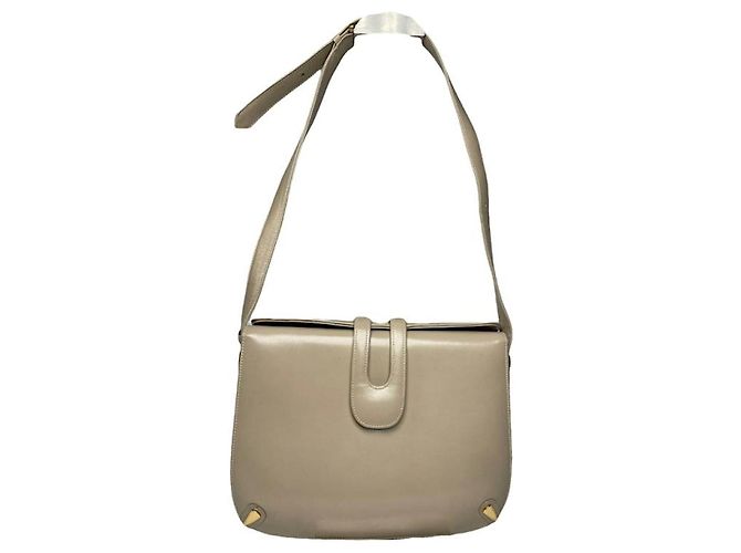 Autre Marque Bolso de cuero gris sin firma