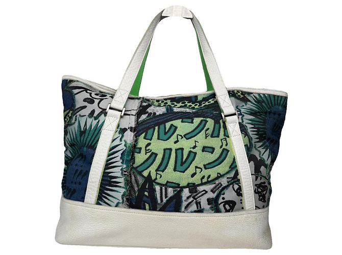 Mehrfarbige Lederhandtasche Pleats Please Mehrfarben
