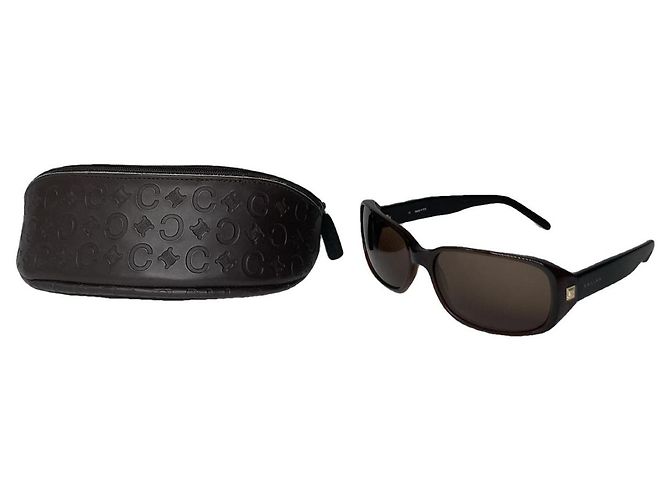 Céline Óculos de sol de plástico Celine Brown Marrom