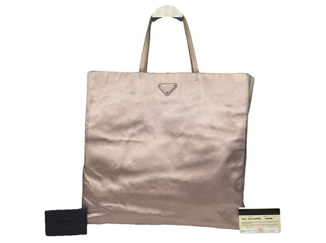 Sac à main en daim rose Prada Galleria