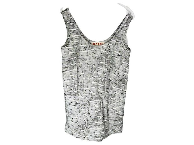 Top de algodón gris Marni 