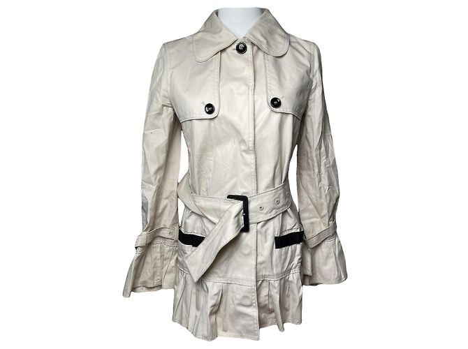Abrigo trench de algodón beige D&G