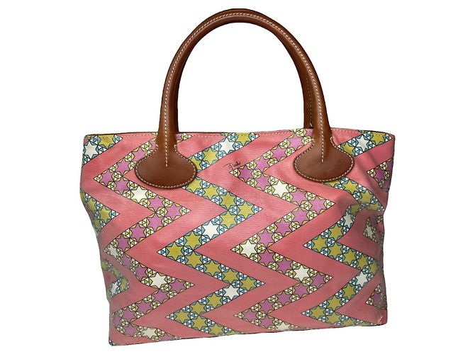 Rote Lederhandtasche von Emilio Pucci
