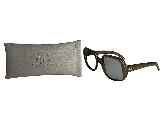 Gafas de sol de plástico caqui Dior
