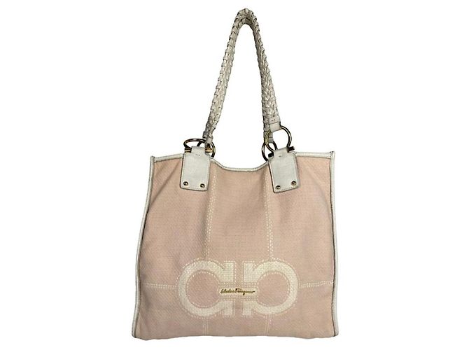 Bolsa de couro rosa Salvatore Ferragamo