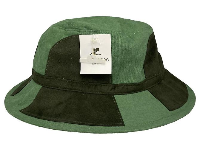 Courreges Sombrero de algodón verde Courrèges