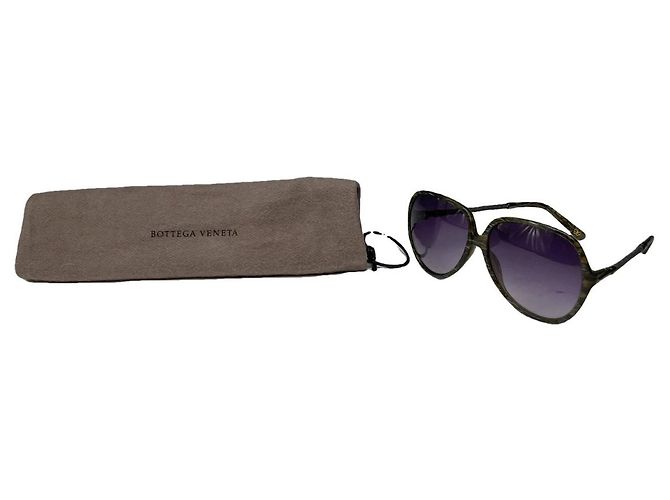 Óculos de sol de plástico Bottega Veneta Cinza