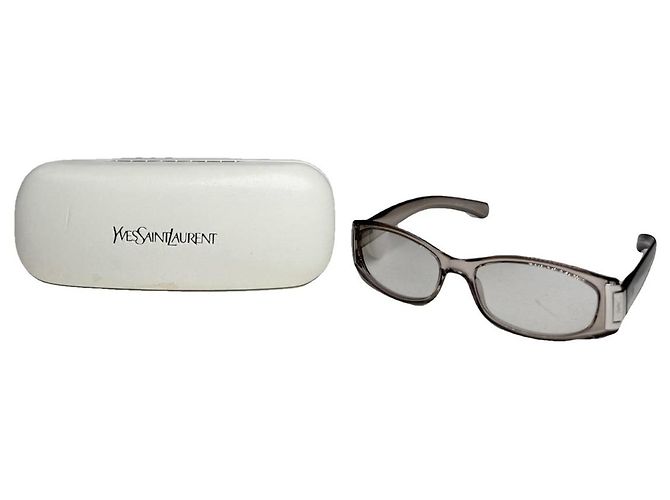 Gafas de sol de plástico plateadas Saint Laurent Plata