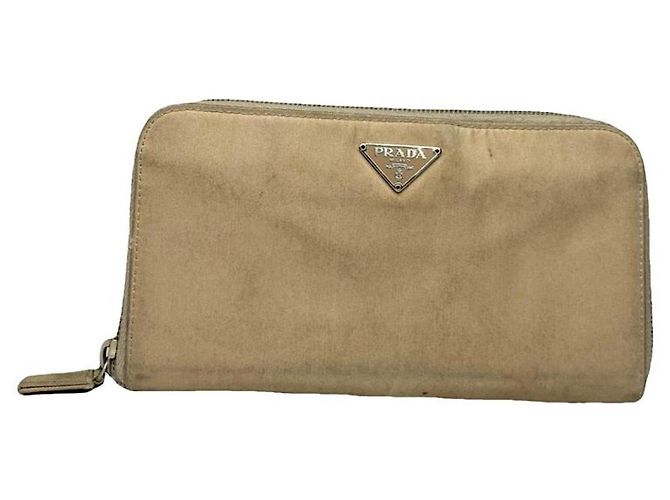 Portafoglio Prada Tessuto Beige Altro