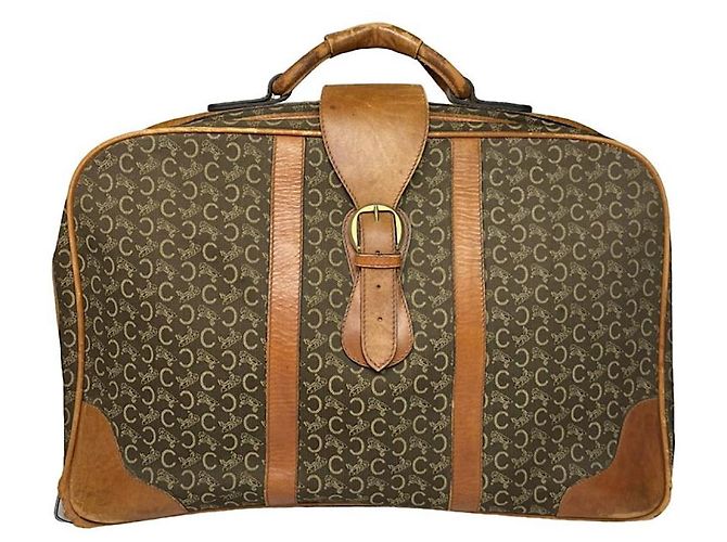 Céline Sac de voyage en cuir marron vintage Celine Triomphe