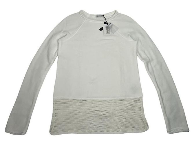 T By Alexander Wang T de Alexander Wang Suéter de algodão branco e moletom