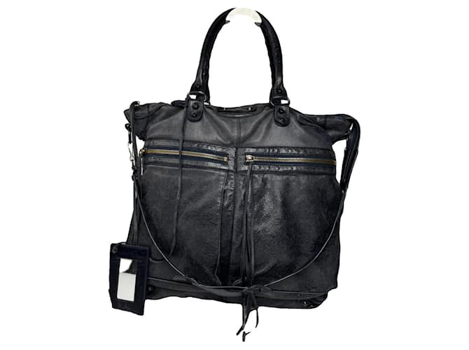 Balenciaga City Navy Leather Handbag Navy blue  ref.2031699