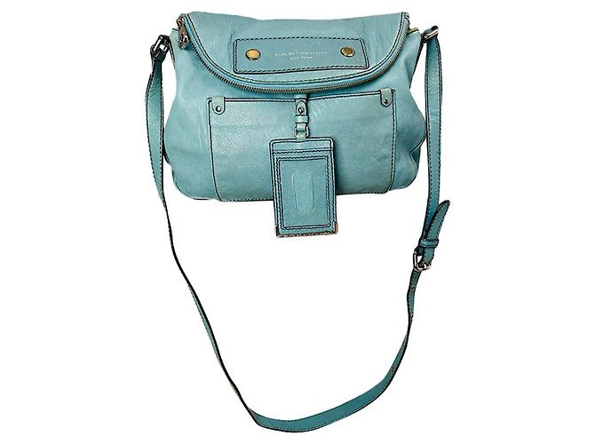 Marc Jacobs Downtown Blue Leather Handbag