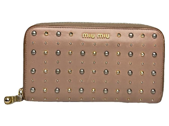 Miu Miu Pink Leather Wallet