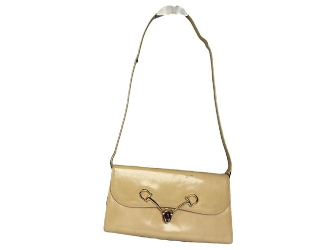 Gucci Aphrodite Beiger Lackleder-Handtasche