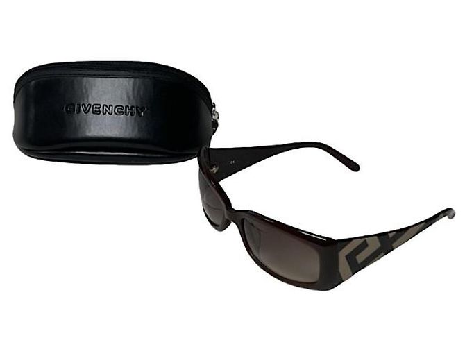 Óculos de sol de plástico marrom Givenchy