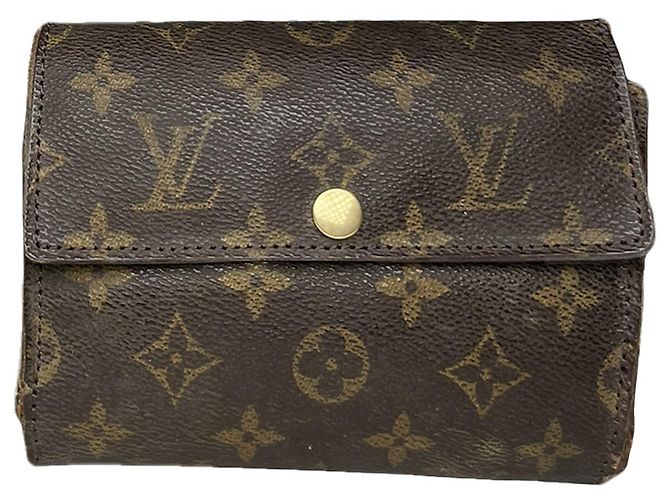 Cartera de cuero marrón Emilie de Louis Vuitton Castaño