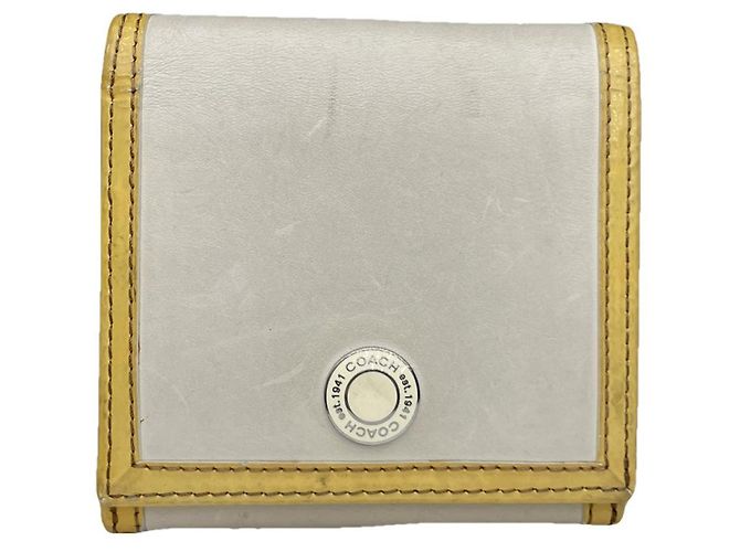 Coach White Leather Wallet