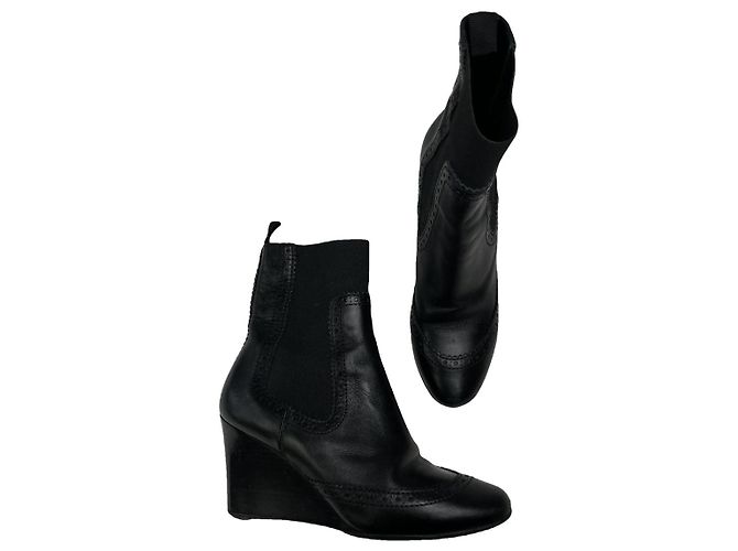 Stivale in pelle nera Balenciaga Nero