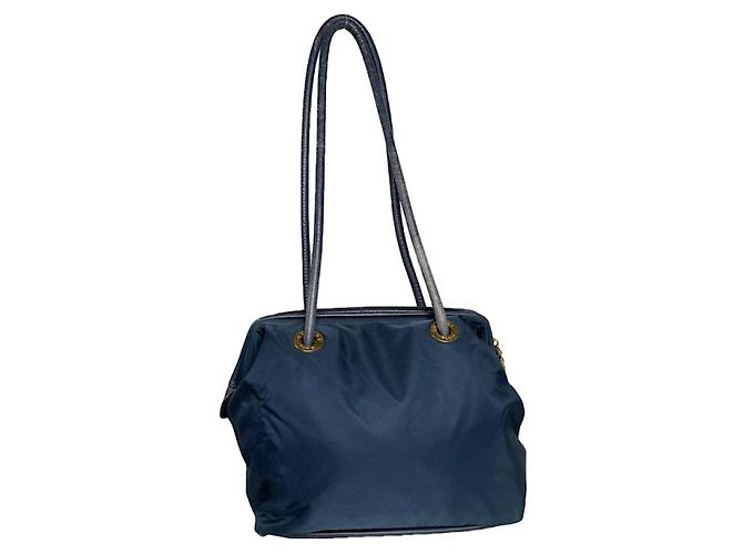 Céline Sac à main en polyester bleu marine Celine