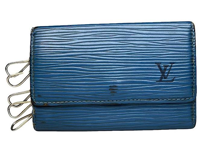 Louis Vuitton Lockme blaue Lederhandtasche
