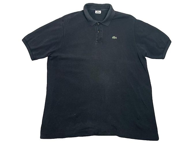 Polo de algodón negro Lacoste