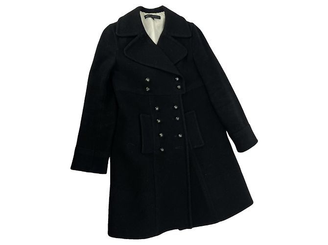 Anthrazitfarbener Wolltrenchcoat von Marc Jacobs Anthrazitgrau