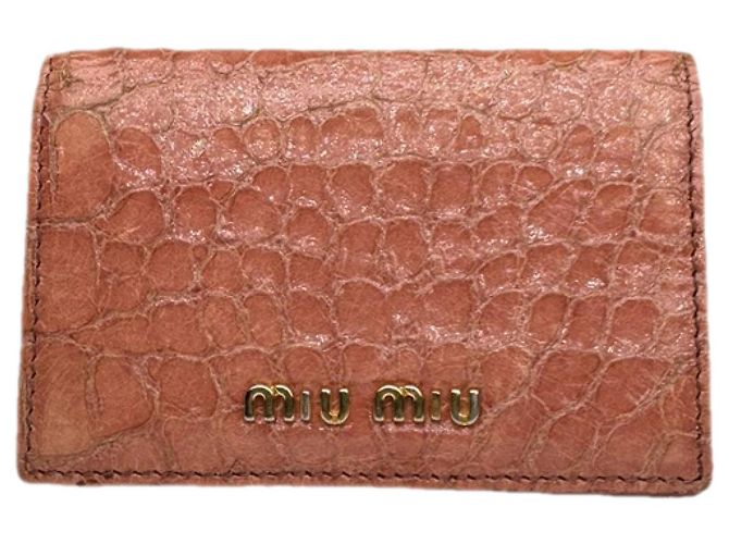 Bolsa de couro laranja Miu Miu