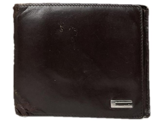 Billetera de cuero marrón Gucci Soho Castaño