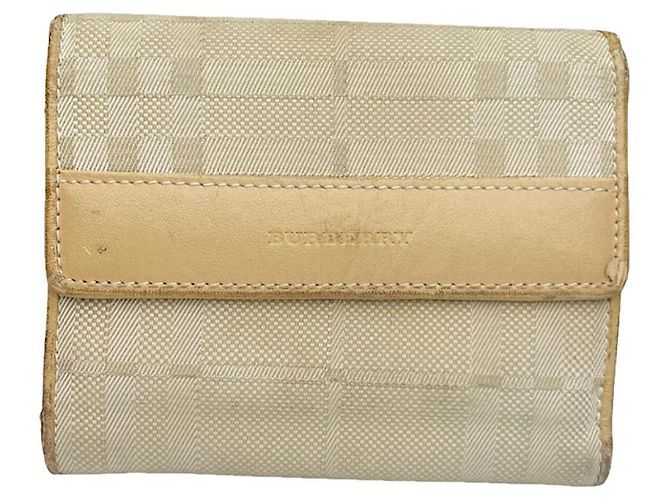 Burberry Beige Leather Wallet