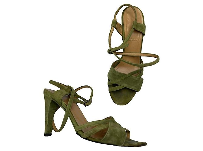 Talons en cuir vert Bally