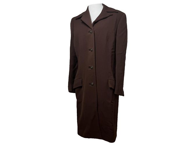Brauner Polyester-Trenchcoat von Gianni Versace