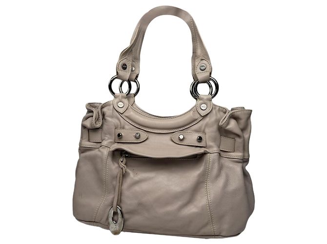 Bolsa de couro bege Emilio Pucci