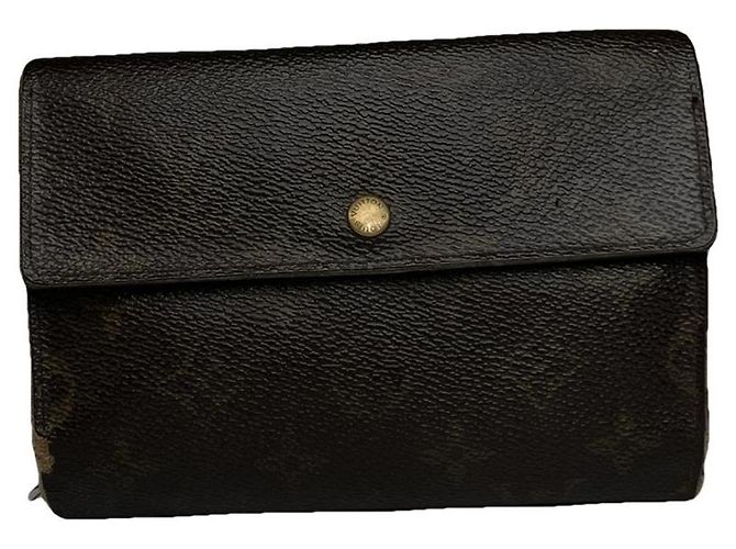 Cartera de cuero marrón Iris de Louis Vuitton Castaño