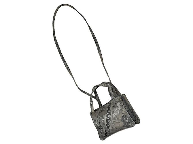 Etro Silber Polyester Handtasche