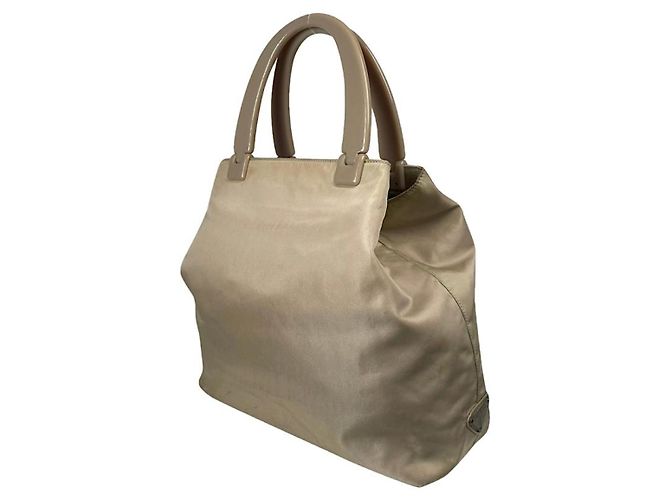 Prada Tessuto Stadt Handtasche aus beigem Polyester