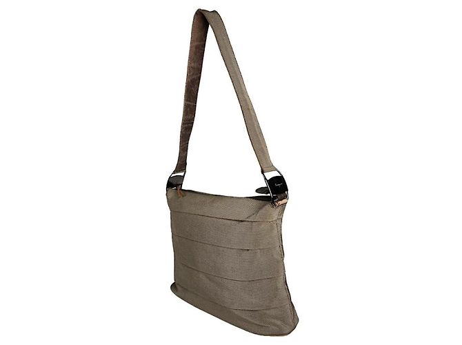 Bolso de mano de algodón marrón Salvatore Ferragamo Castaño