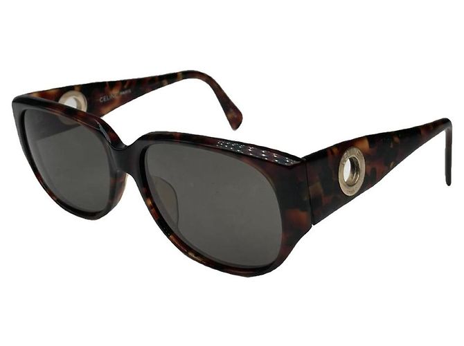 Céline Celine Brown Plastic Sunglasses