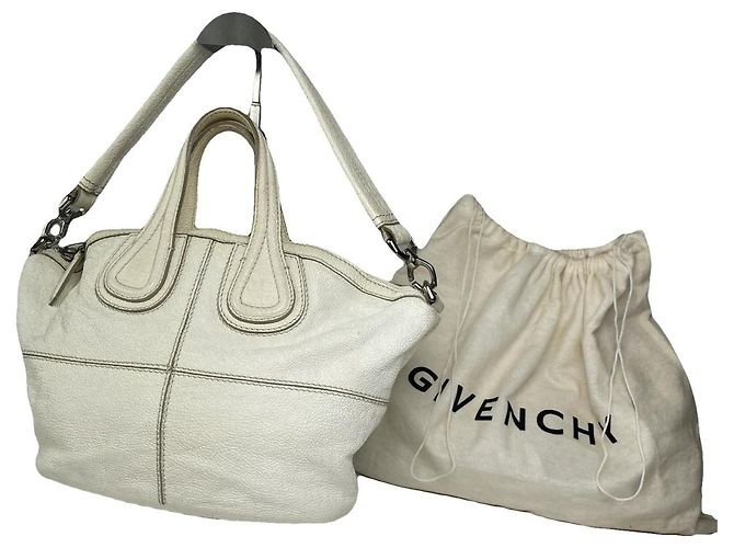 Bolsa de couro branco Givenchy Nightingale