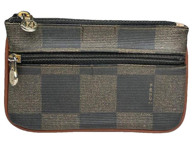 Bolsa de couro marrom Fendi
