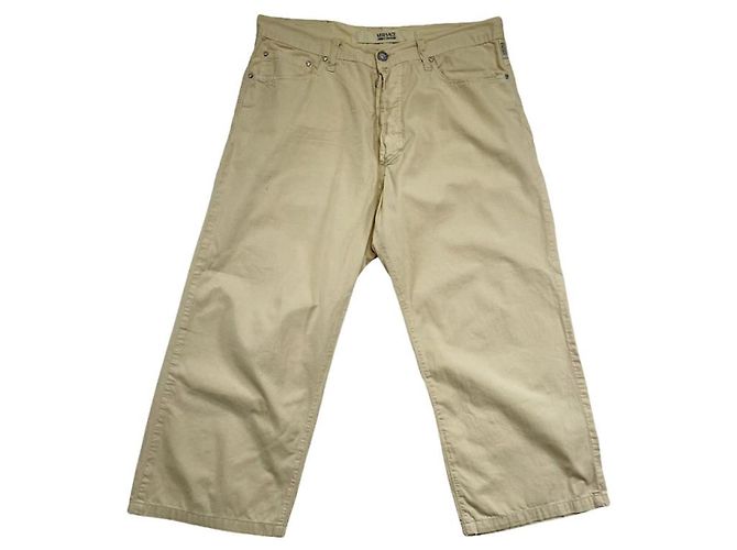 Short in cotone beige Versace Jeans Couture