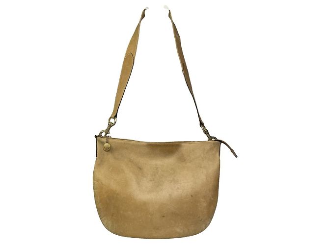 Bolsa de mão de couro bege Gucci Blondie