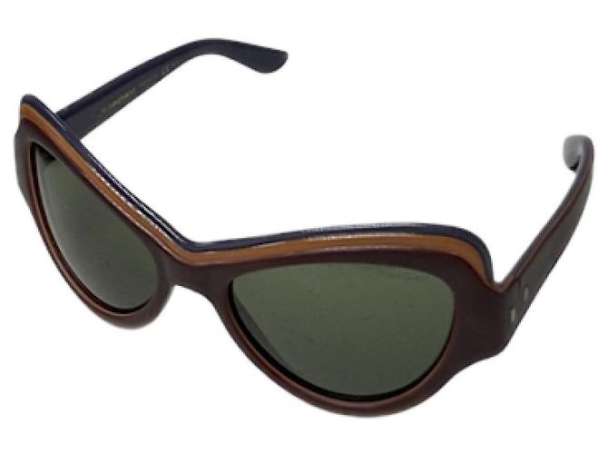 Óculos de sol de plástico roxo Yves Saint Laurent 