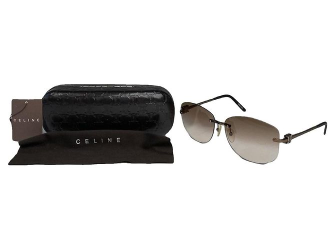 Céline Celine Silver Metal Sunglasses Silvery