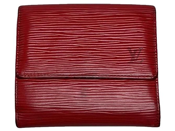 Cartera de cuero rojo Louis Vuitton Grenelle Roja