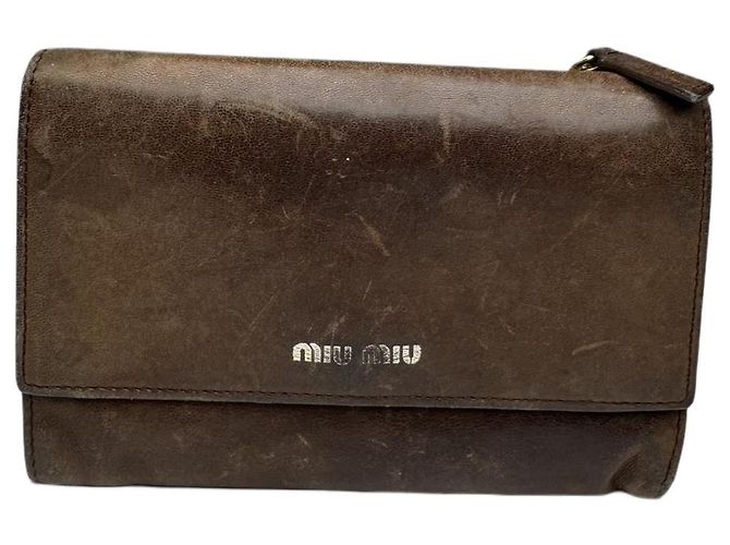 Miu Miu Brown Leather Wallet