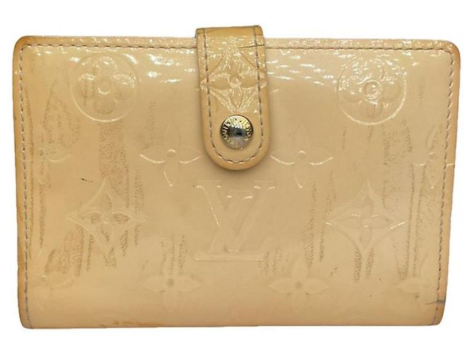 Louis Vuitton Juliette Beiger Leder Geldbörse
